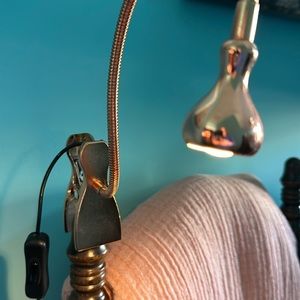 Ikea Clamp Light - Rose Gold Tone - Toggle Switch, Very Long Cord (Excellent)
